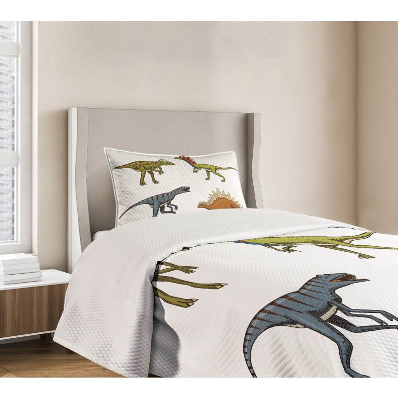 Reptile Fossils Animals Bedspread Set