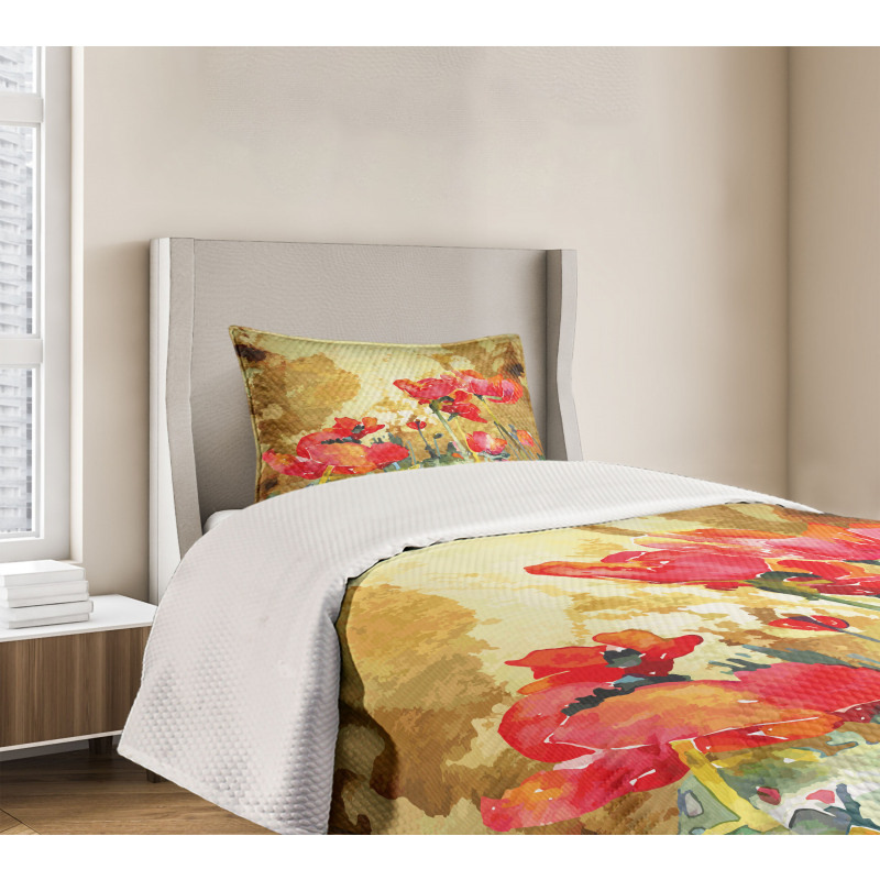 Poppy Blossoms Countryside Bedspread Set