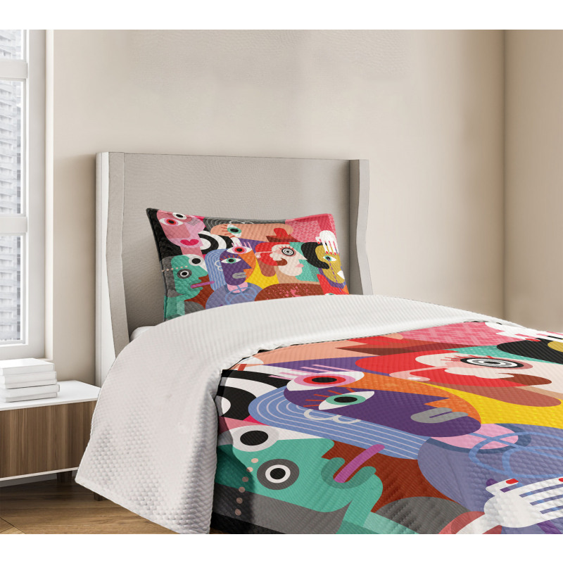 Human Cubist Art Bedspread Set