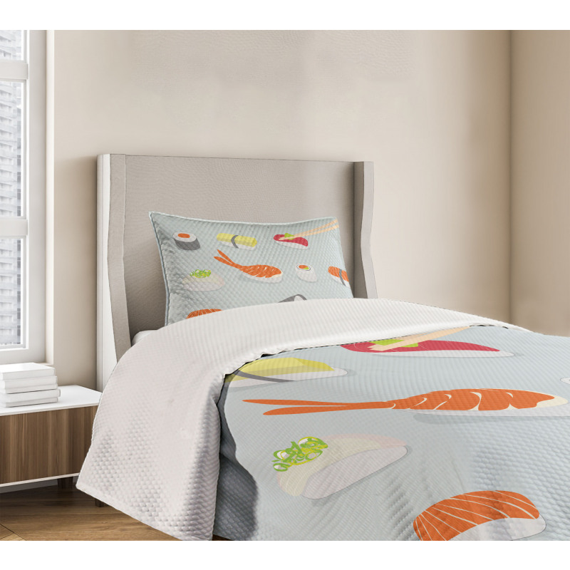 Sea Food Dish Bedspread Set