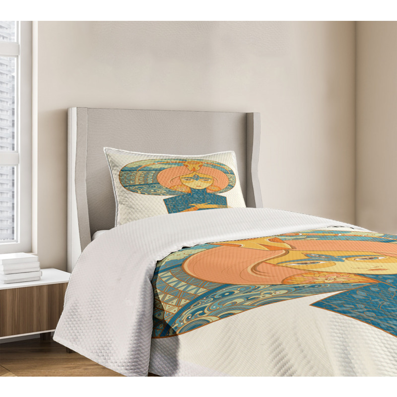 Mother Nature with Plants Bedspread Set