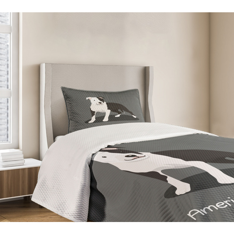 American Cartoon Terrier Bedspread Set