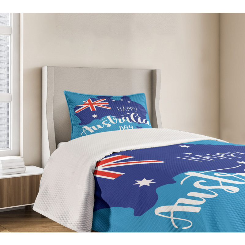 Aussie Day Words Bedspread Set