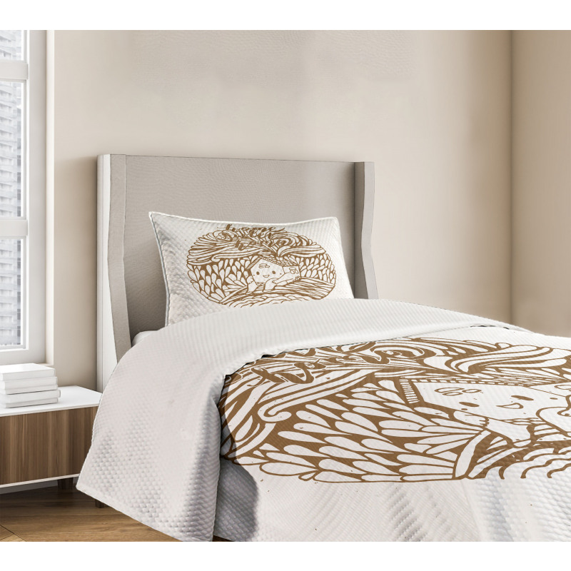 Monochrome House Bedspread Set