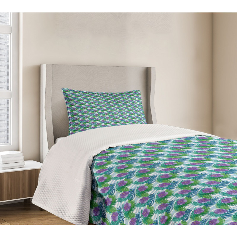 Exotic Island Leafage Bedspread Set