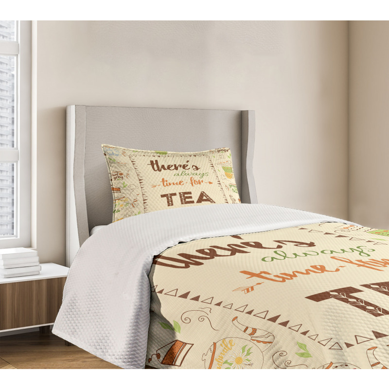 Inspirational Words Artwork Bedspread Set