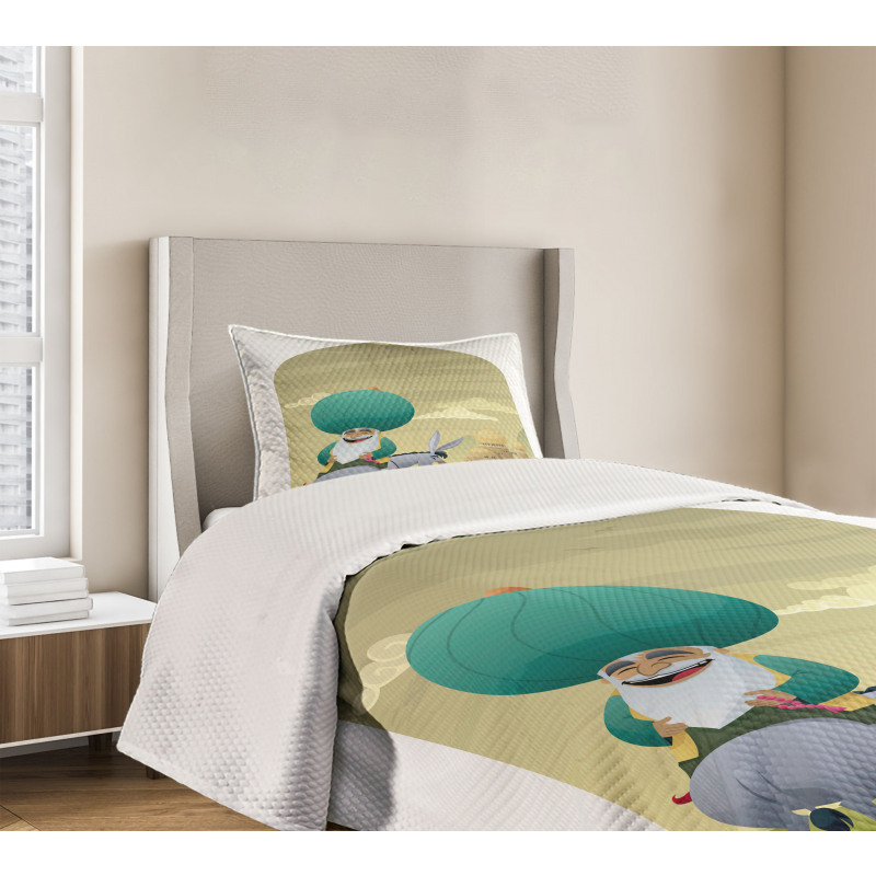 Cartoon of Nasreddin Hodja Bedspread Set