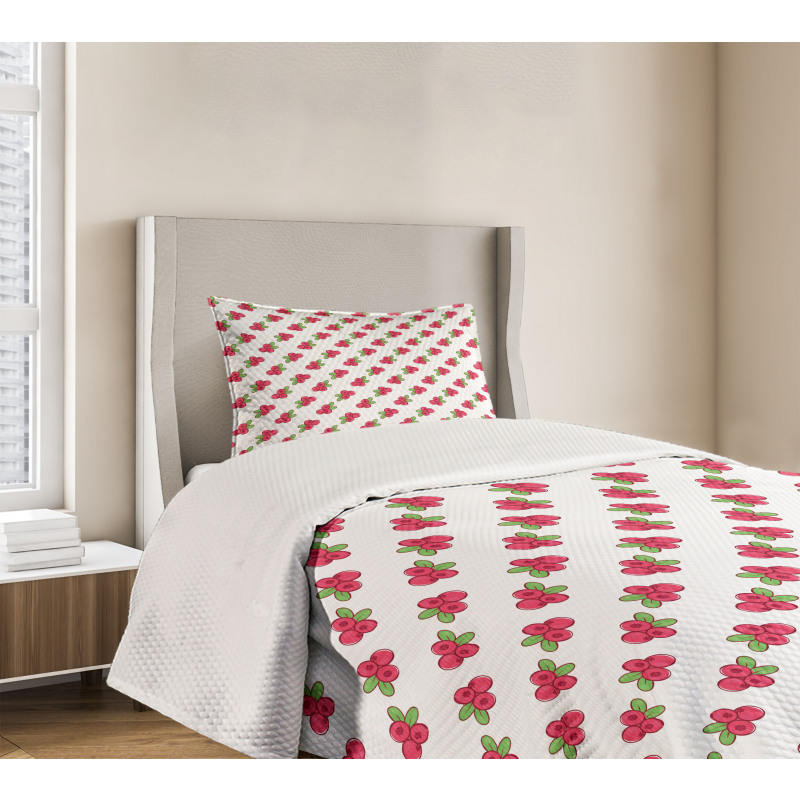 Vibrant Cowberries Garden Bedspread Set