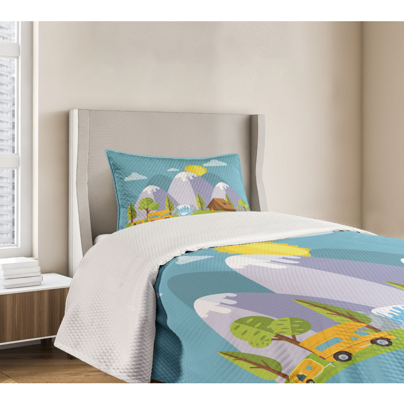 Peaceful Country Nature Camp Bedspread Set