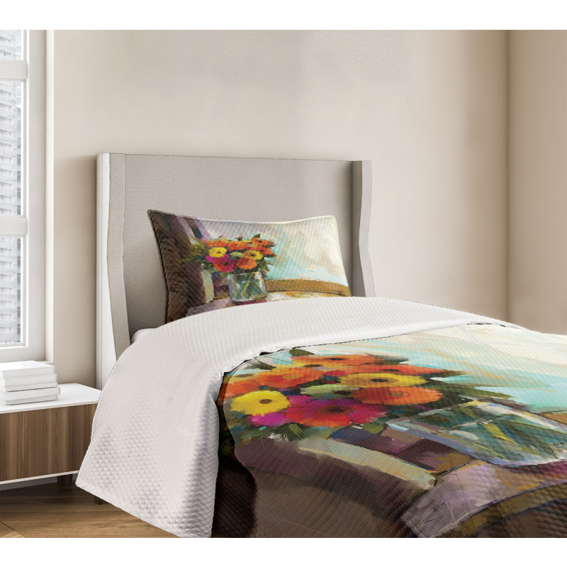 Bouquet in a Vase Art Bedspread Set