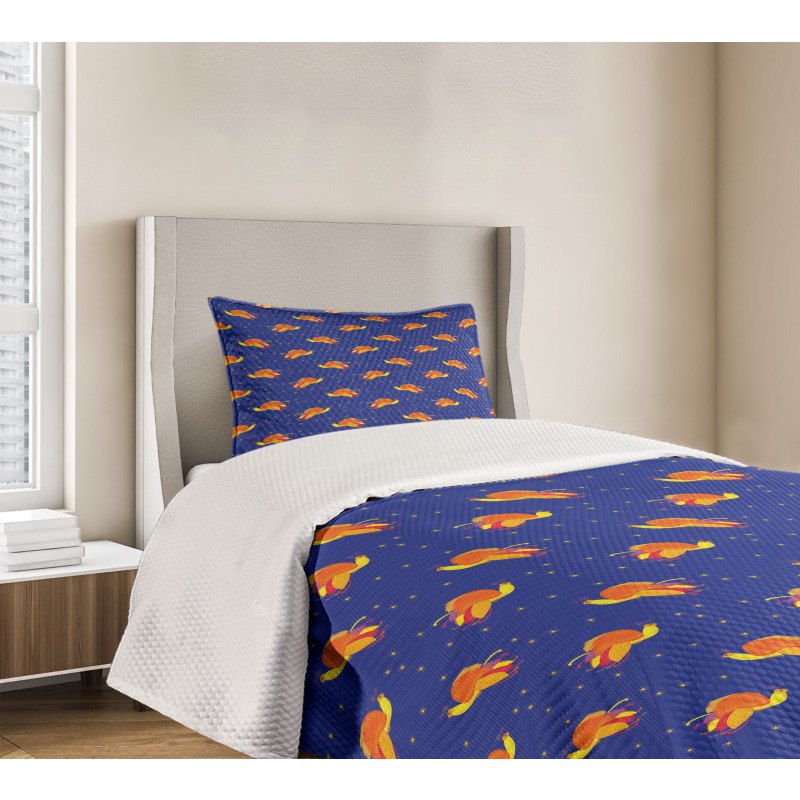 Birds in Starry Night Sky Bedspread Set