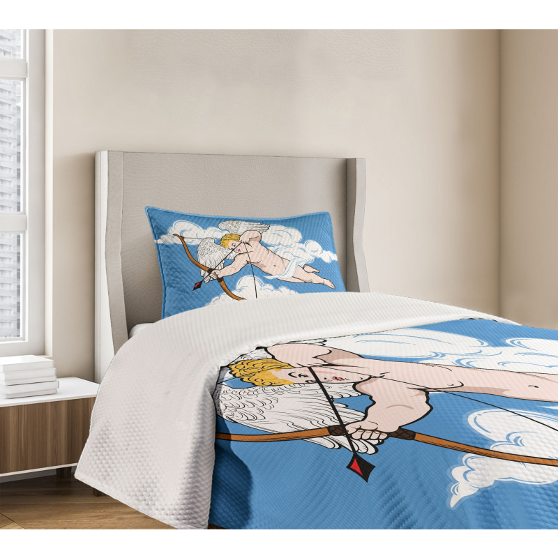 Little Cupid with Arrow Bedspread Set