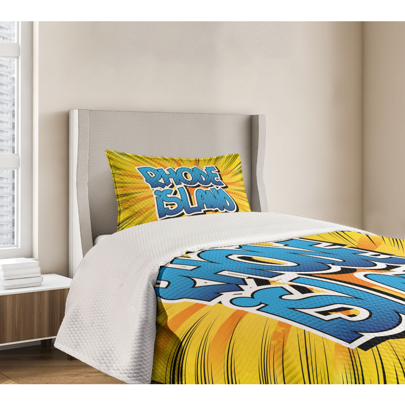 Comic Book Style Bedspread Set