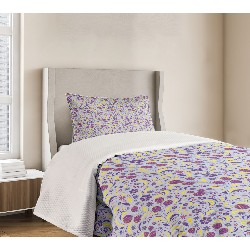 Abstract Spring Botany Art Bedspread Set