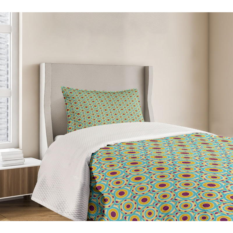 Geometric Modern Rounds Bedspread Set