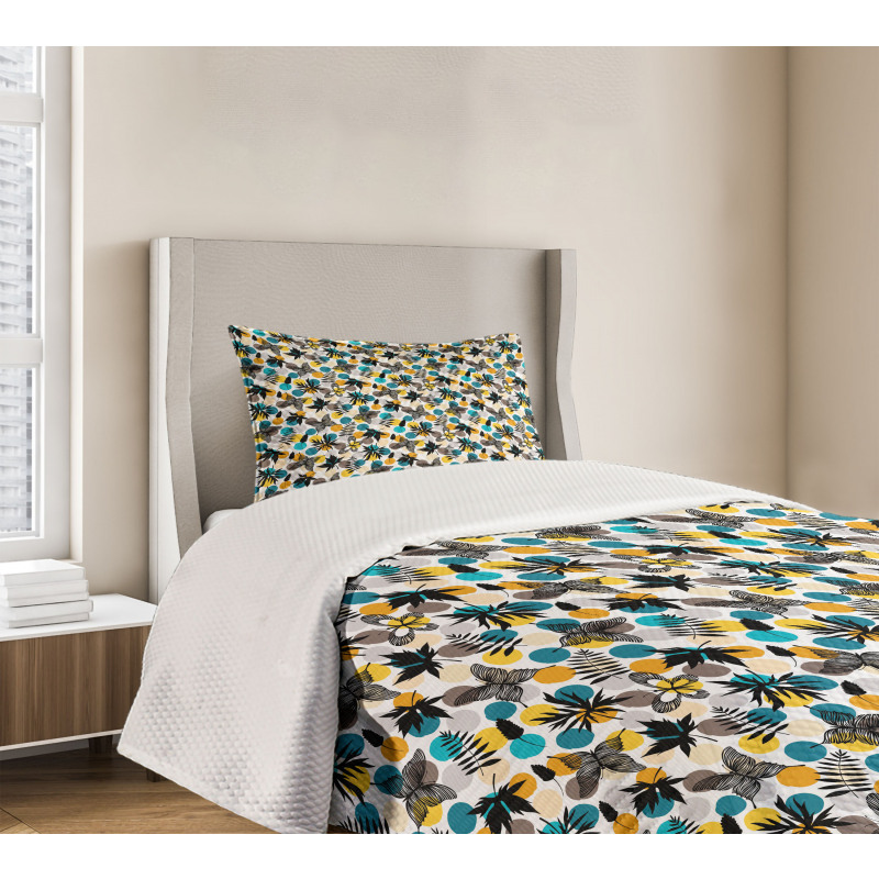 Spring Bugs and Leaves Bedspread Set