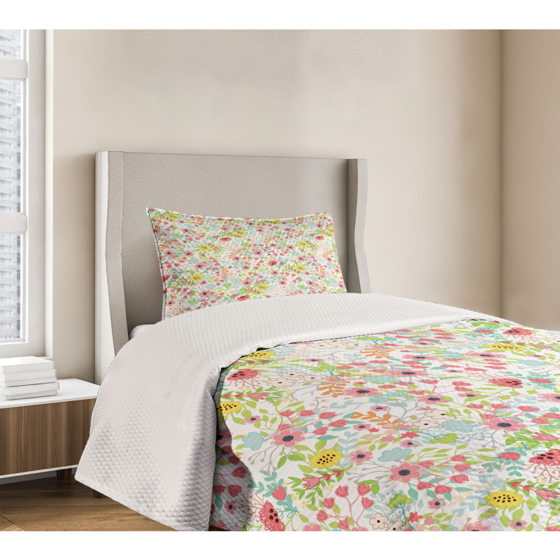 Blossoming Garden Art Design Bedspread Set