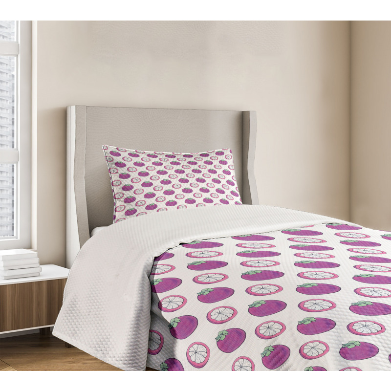 Exotic Mangosteen Pattern Bedspread Set