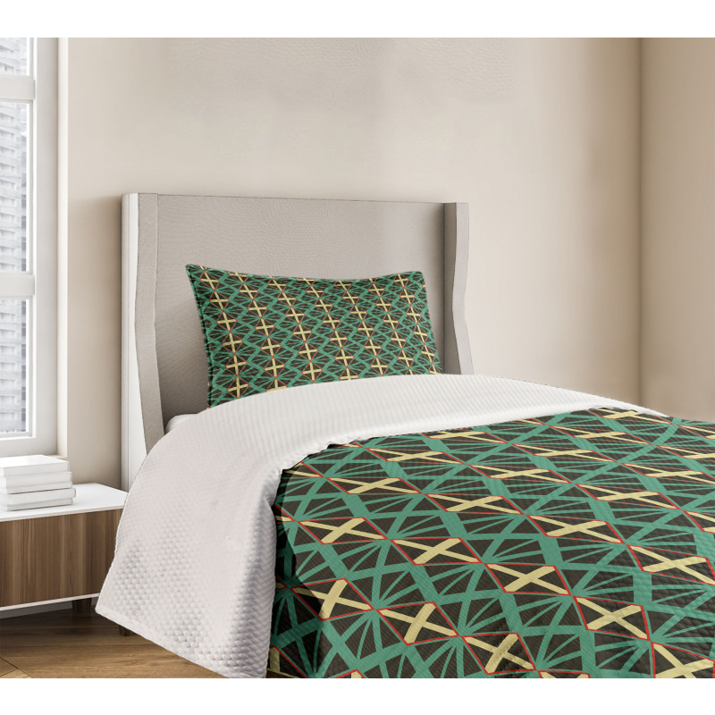 Crossed Mosaic Bedspread Set