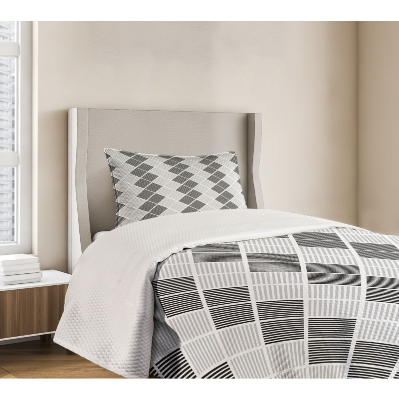 Abstract Symmetric Lines Bedspread Set