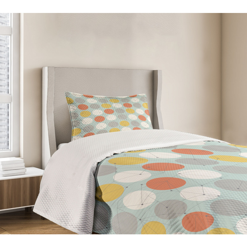 Abstracts Circles Lines Bedspread Set