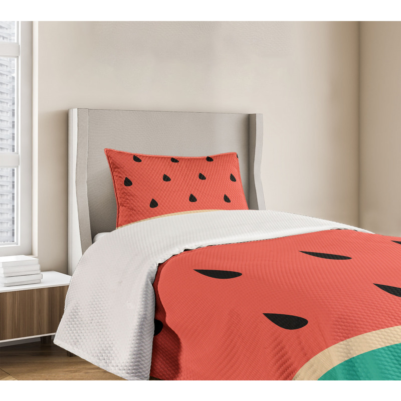 Minimalistic Watermelon Art Bedspread Set