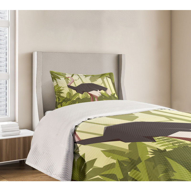 Jungle Animal Fractal Style Bedspread Set