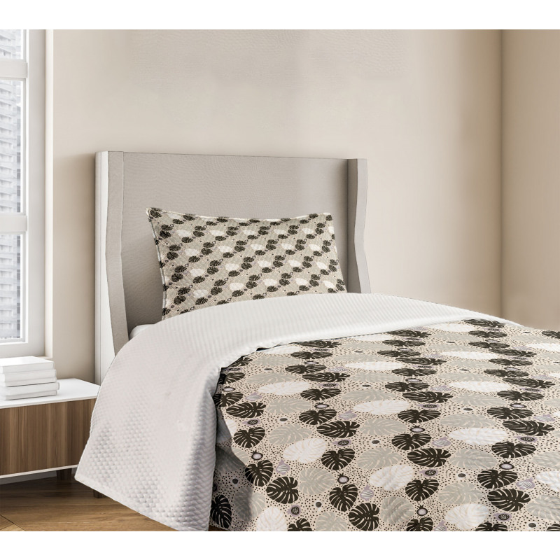 Hawaii Flora Monsteras Bedspread Set