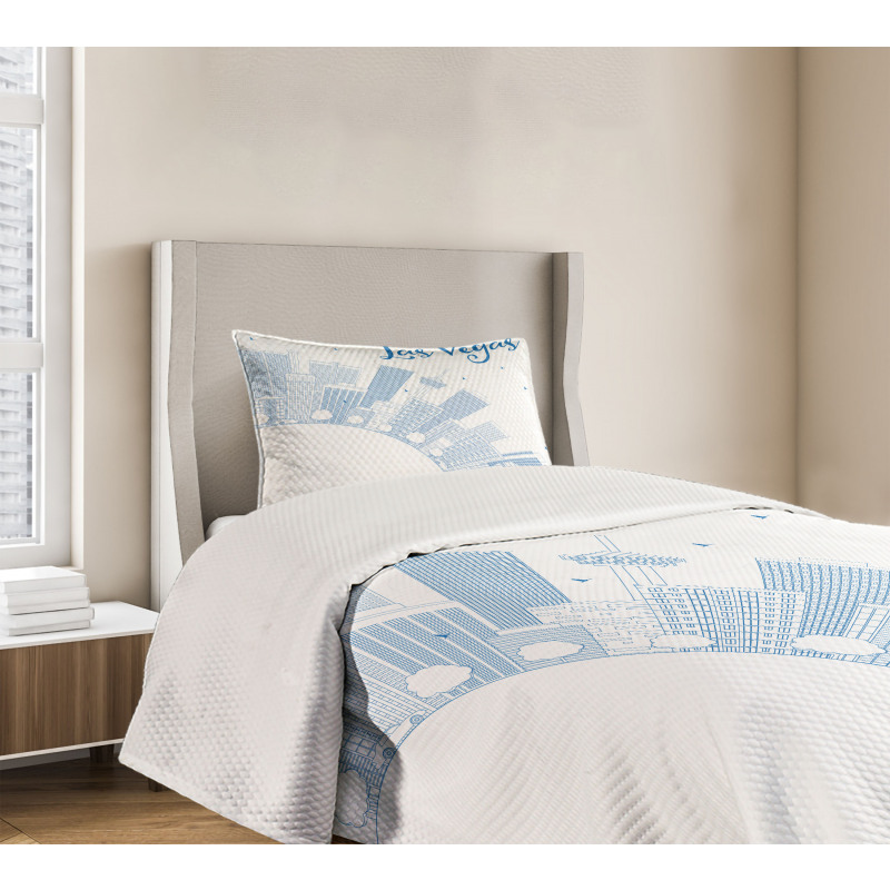 Buildings Urban City Love Bedspread Set