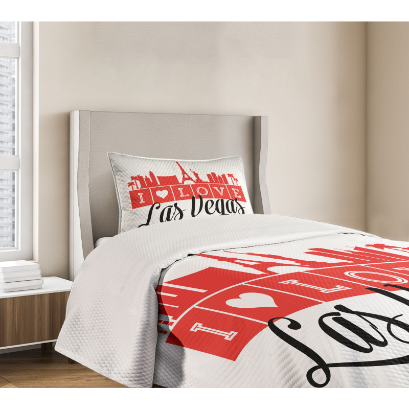 Writing with Landmarks Bedspread Set