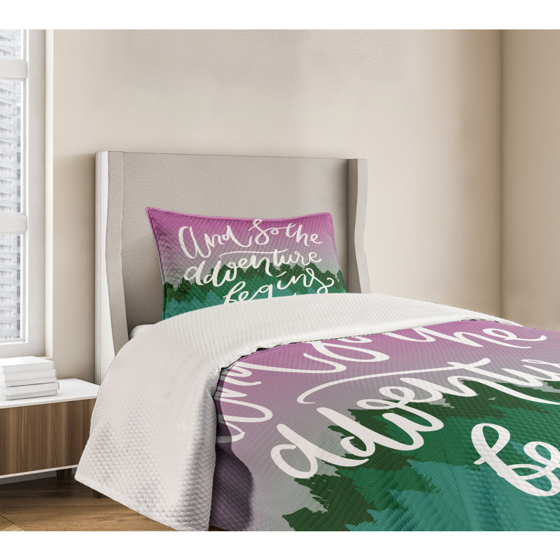 Woodland with a Violet Sky Bedspread Set