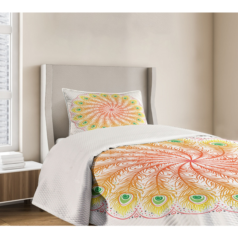 Blended Color Motif Bedspread Set