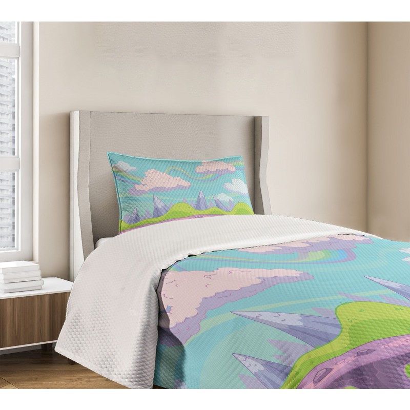 Abstract Fairy Tale Scene Bedspread Set