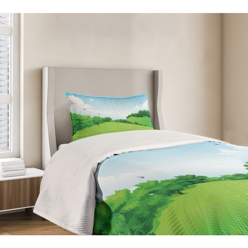 Forest Hills with Scenic View Bedspread Set