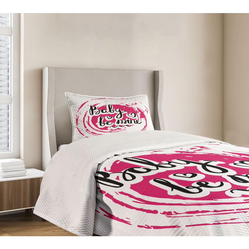 Vortex Baby Be Mine Wording Bedspread Set