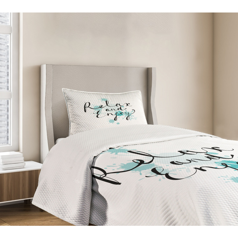 Ink Splatter Relax and Enjoy Bedspread Set