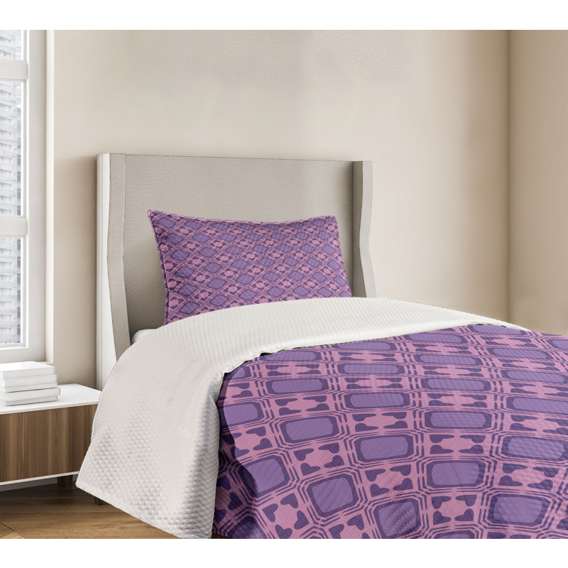 Mosaic Style Tile Pattern Bedspread Set