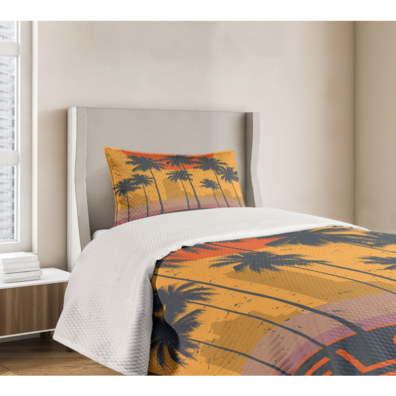 Florida Coast Grunge Bedspread Set