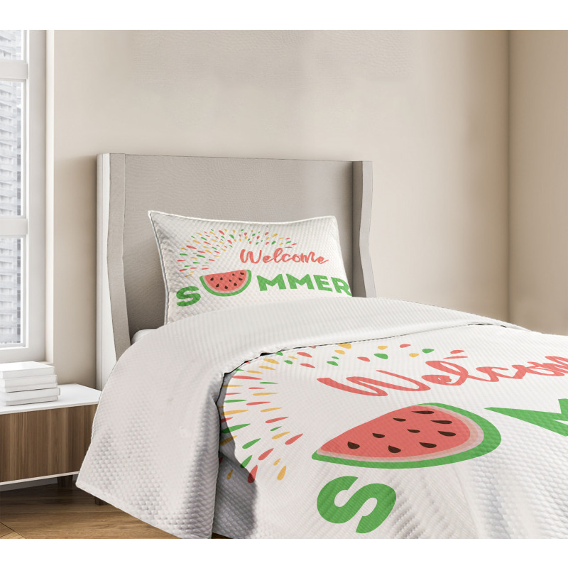 Welcome Summer Theme Bedspread Set