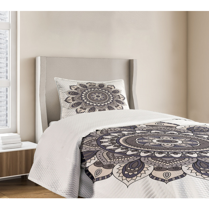 Oriental Mandala Yoga Motif Bedspread Set