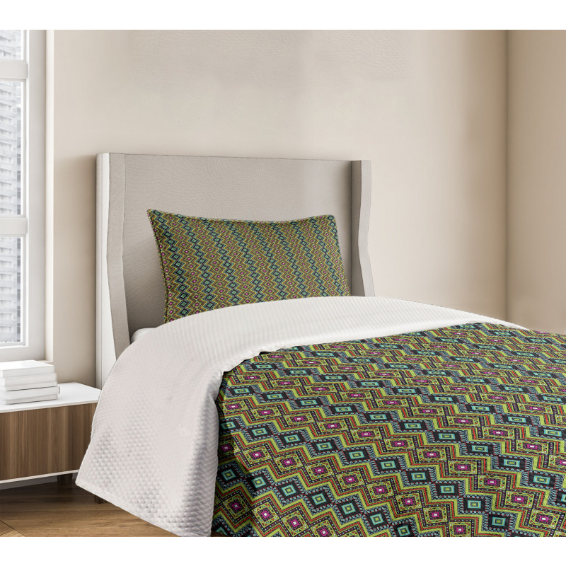 Mexican Vibrant Art Bedspread Set