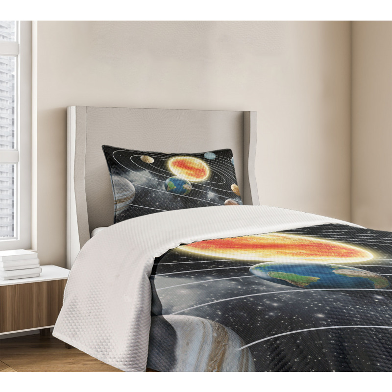 Solar System Planets Bedspread Set