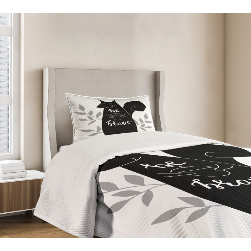 Be Brave Words Inspiration Bedspread Set