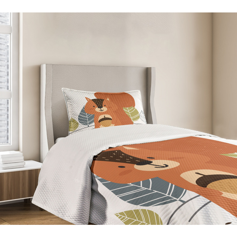 Woodland Trees and Animal Bedspread Set