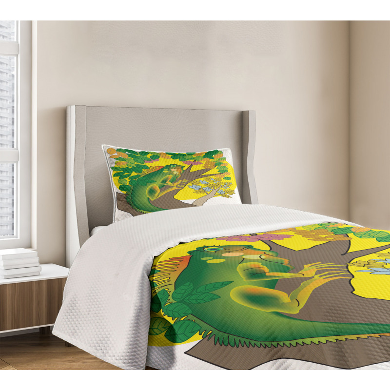 Cartoon of a Female Animal Bedspread Set