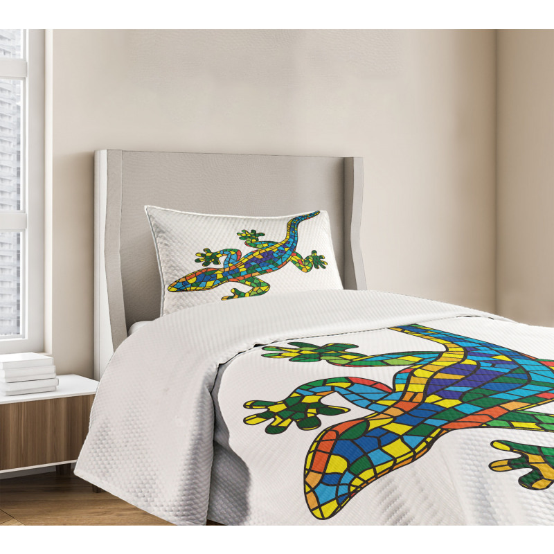 Mosaic Style Stained Glass Bedspread Set