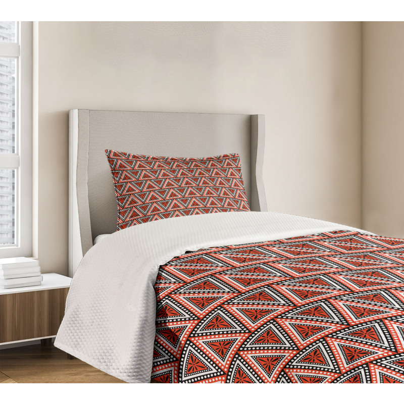 Triangles and Dots Tribal Bedspread Set