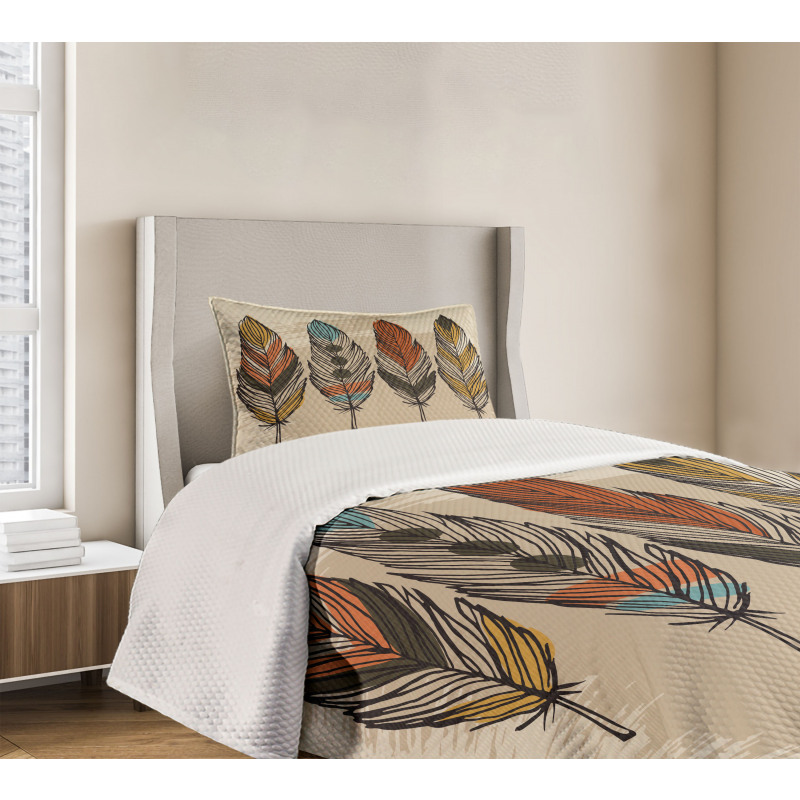 Hand Drawn Quills Native Bedspread Set