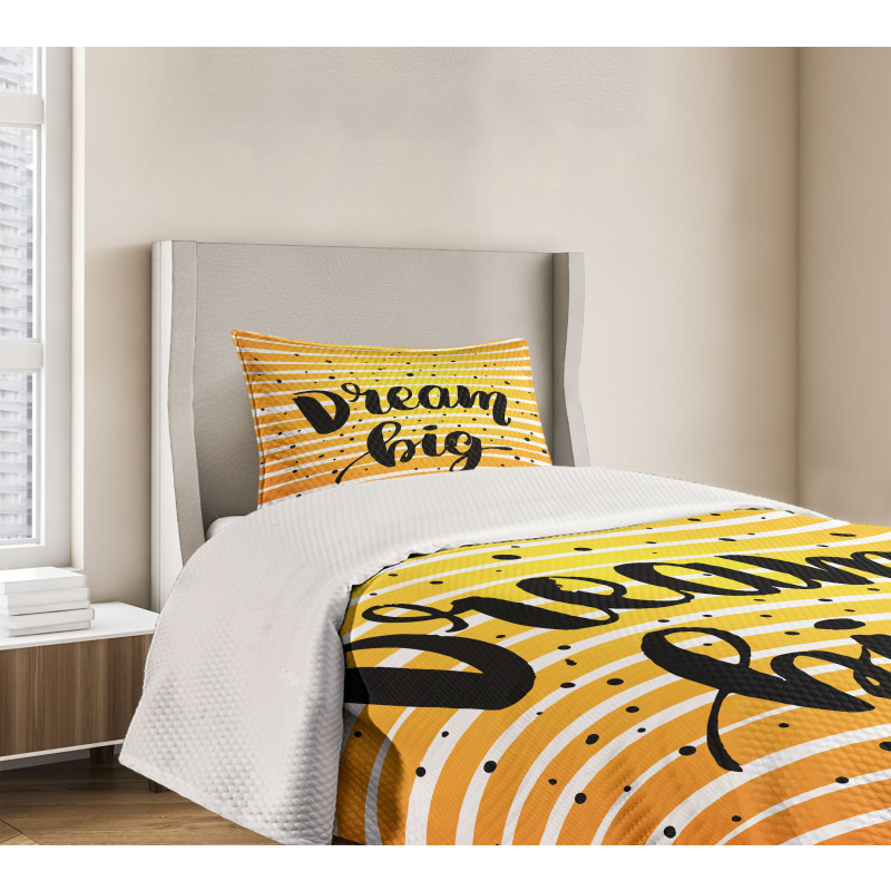 Horizontal Ombre Line Design Bedspread Set