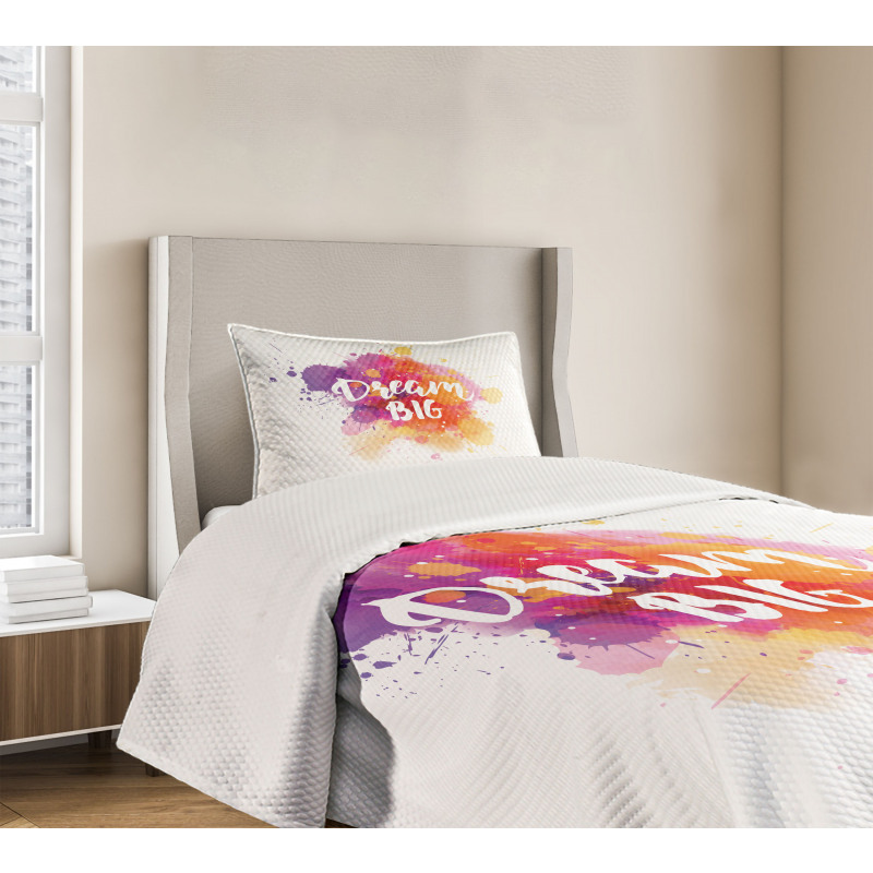 Modern Dream Big Calligraphy Bedspread Set